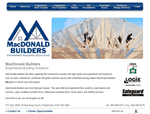 Tablet Screenshot of macdonaldbuilders.ca